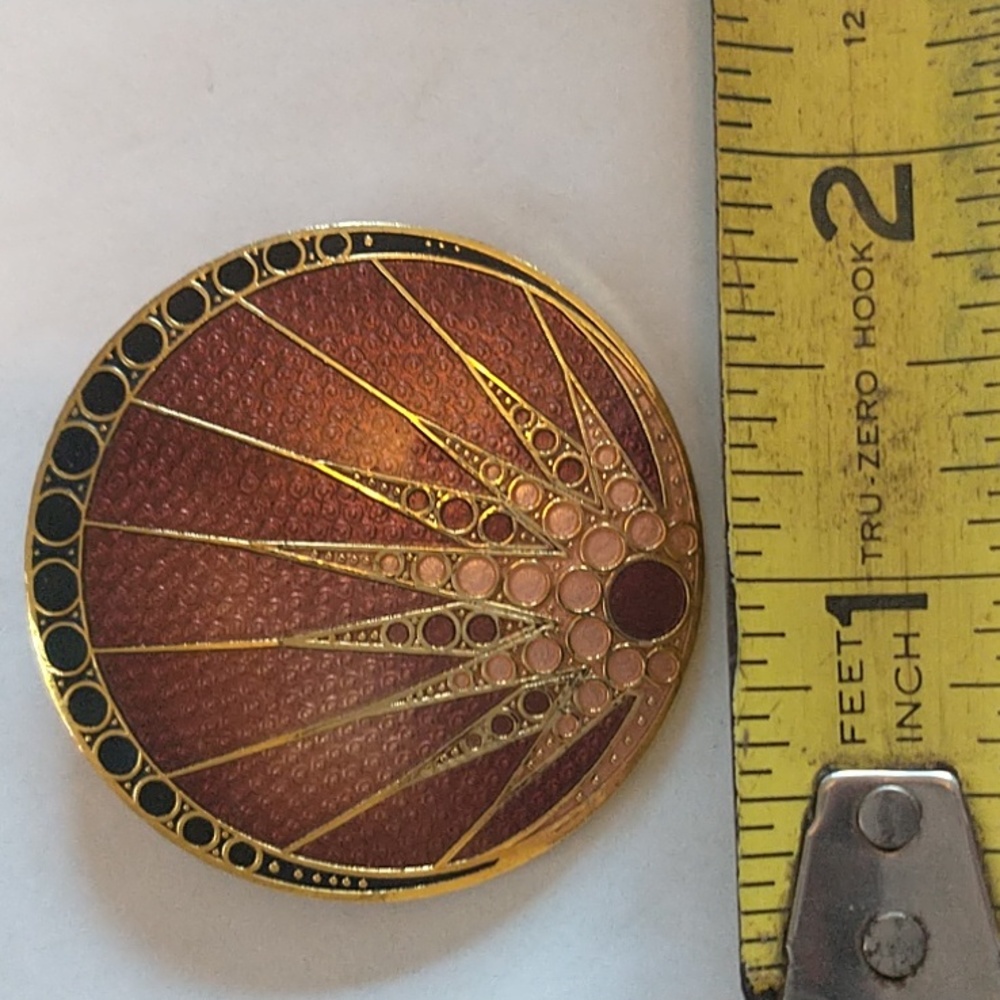 Starburst Cloisonne Round brooch